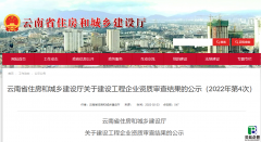 云南住建厅发布：2022年第4次建设工程企业资质审查结果的公示